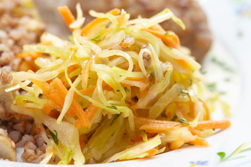 buckwheat with cutlet