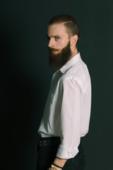 Hipster style bearded man