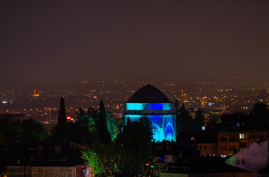 Green mausoleum view in Bursa City,(Turkey)