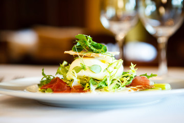 Fresh salad of mozzarella