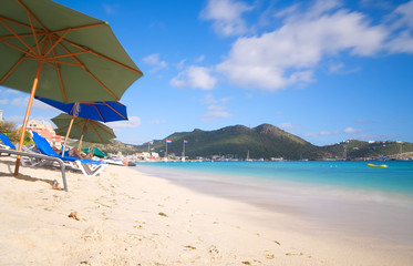 Great Bay beach - Philipsburg Sint Maarten ( Saint Martin ) - Caribbean tropical island
