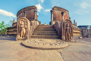 Vintage Colour Effect Of Polonnaruwa  Ancient Vatadage That Is An Ancient Structure Built For Hold...