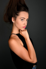 Fototapeta premium Close-up portrait de la belle femme 