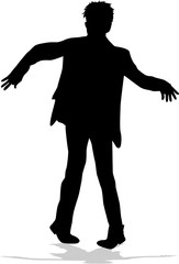 Silhouette of a man.