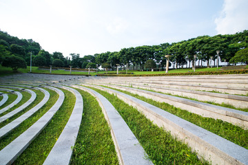 Grass and steps in the park