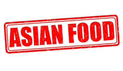 Asian food sign or stamp