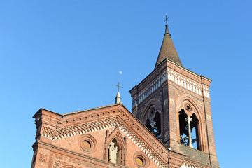 Fototapeta na wymiar Antique Franciscan church Santa Maria in Strada in the city of Monza, Lombardia, Italy