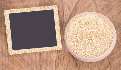 Amaranthus seeds on the wooden table - Amaranthus