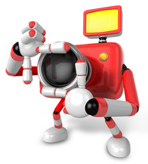 The body language of the shape of the camera shots that Red Camera Character. Create 3D Camera Robot Series.