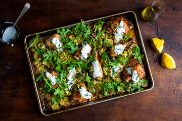 Chicken with Leeks Pan Supper