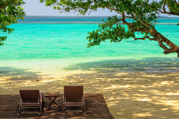 Beautiful secluded sandy beach - Espiritu Santo, Vanuatu