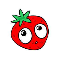 Funny strawberry illustration
