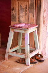 Rustic Stool Waiting for a customer or tired husband