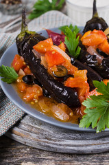 Stewed eggplant with vegetables