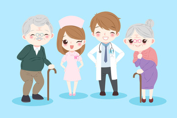 doctor with old couple