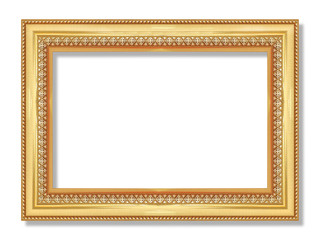 The antique gold frame collection isolated on white / frame background