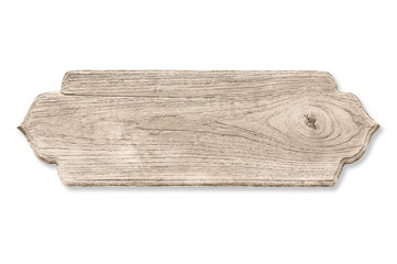 old plank wood isolated on white background