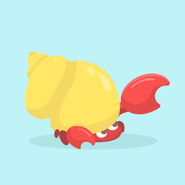 Cartoon hermit crab.