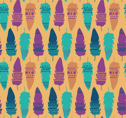 Colorful Feathers Pattern