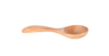 wooden spoon on white background