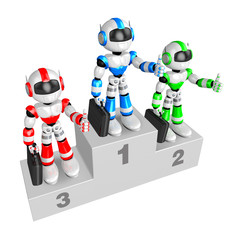 Awards Ceremony of Business Robot.  Create 3D Humanoid Robot Series.