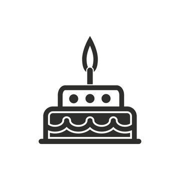 Cake vector icon.