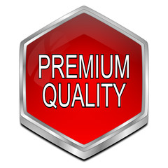Premium Quality button - 3D illustration