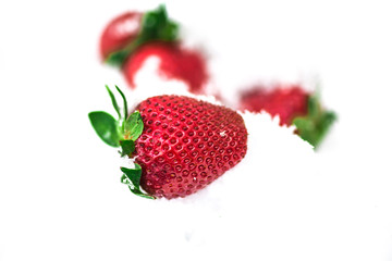 Strawberries in the snow