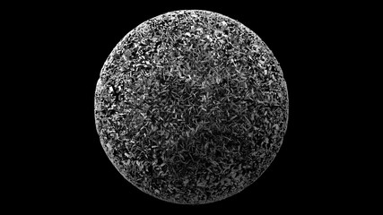 
Crashed Soccer Ball. 3D illustration. 3D rendering.