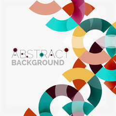 Colorful rings on grey background, modern geometric pattern design