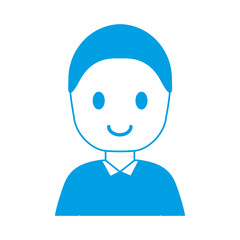 cartoon man icon over white background vector illustration