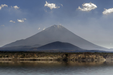 Japan landscape with Mount Fuji