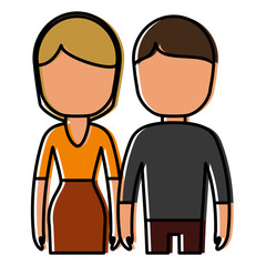 Naklejka premium couple of man and woman icon