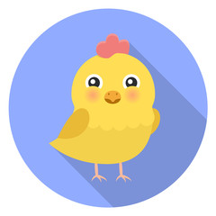 Huhn Küken Flat Design Vektor Grafik Illustration Icon