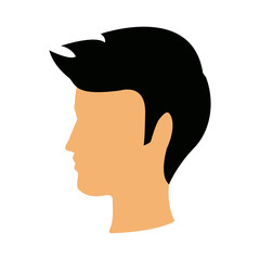 profile man head character hairstyle