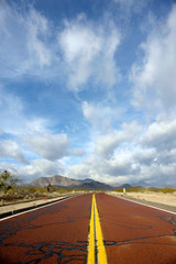 desert road and beautiful sky