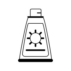 sunscreen or sunblock icon image