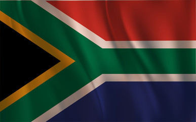 Flag of The Republic of South Africa, Waving