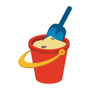 bucket with sand icon image