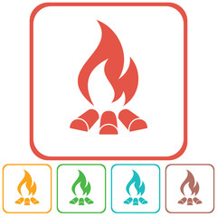 Campfire silhouette icon