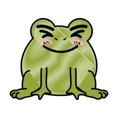 isolated cute standing toad