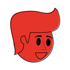 happy man cartoon icon image