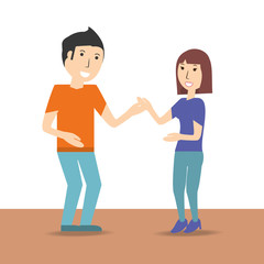 happy couple lover with romantic relationship