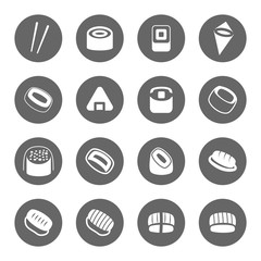 sushi icon set