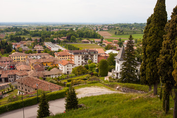 Fototapeta na wymiar Top view of Fagagna