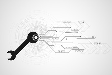 Obraz premium Vector abstract background technology concept.