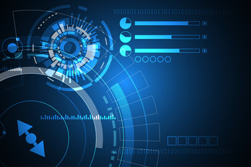 Vector abstract background technology interface design.