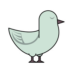 bird with eyes closed icon image