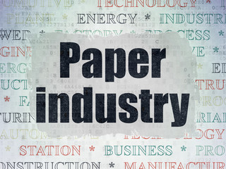 Manufacuring concept: Paper Industry on Digital Data Paper background