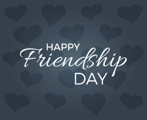 A card with text for friendship day, vector illustration